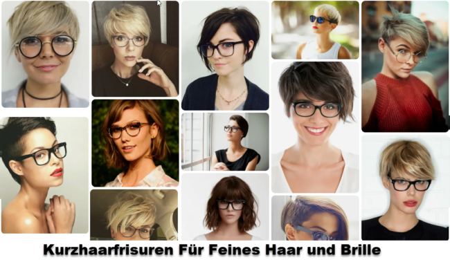 Kurzhaarfrisuren Für Feines Haar und Brille *Der Trend des Jahres*2023* Frisuren Frisuren Damen 