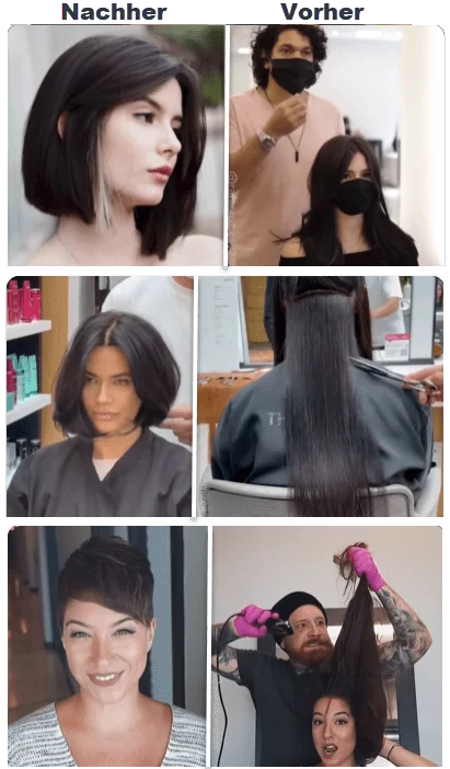 Typveränderung Lange Haare Kurze Haare Vorher Nachher | *Verwandlung* Frisuren Frisuren Damen Kurzhaarfrisuren 