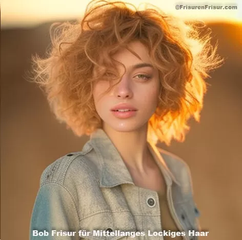 Mittellang Bob Frisur mit Locken und Lockiges Haar *Tipps & Tricks* Bob Frisuren Lockige Haare Mittellange Haare 