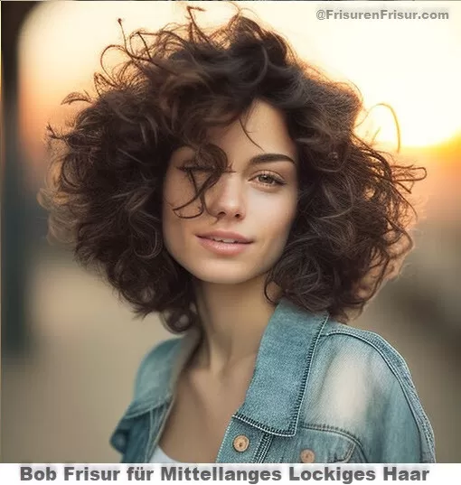 Mittellang Bob Frisur mit Locken und Lockiges Haar *Tipps & Tricks* Bob Frisuren Lockige Haare Mittellange Haare 