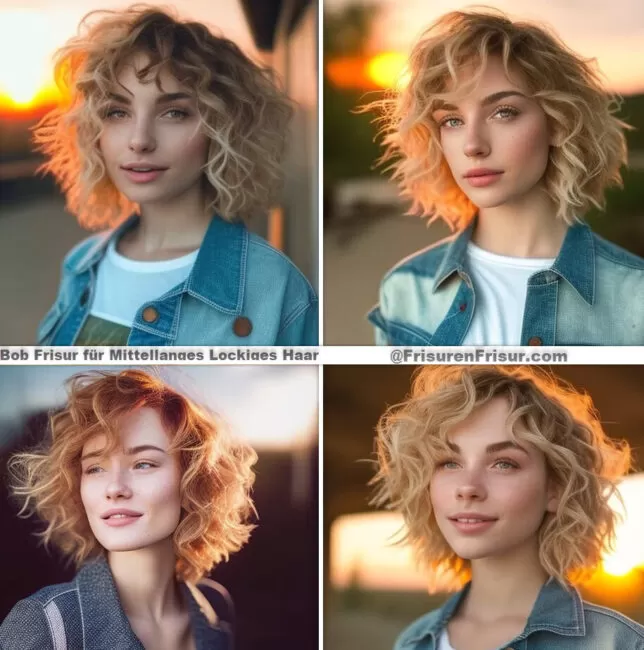 Mittellang Bob Frisur mit Locken und Lockiges Haar *Tipps & Tricks* Bob Frisuren Lockige Haare Mittellange Haare 