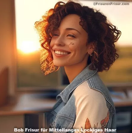 Mittellang Bob Frisur mit Locken und Lockiges Haar *Tipps & Tricks* Bob Frisuren Lockige Haare Mittellange Haare 