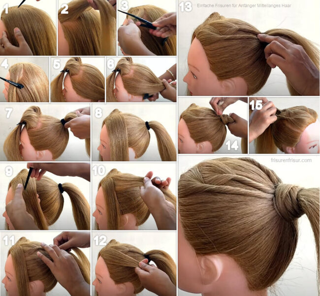 Einfache Frisuren für Anfänger Mittellanges Haar **6 Schnelle** Frisuren Mittellange Haare 