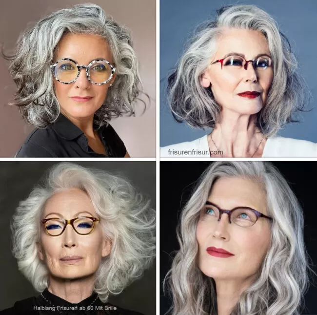 Halblang Frisuren ab 60 Mit Brille *Beste Tipps* Mittellange Haare 