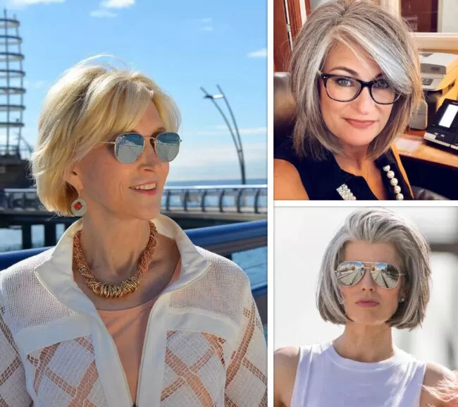 Halblang Frisuren ab 60 Mit Brille *Beste Tipps* Mittellange Haare 