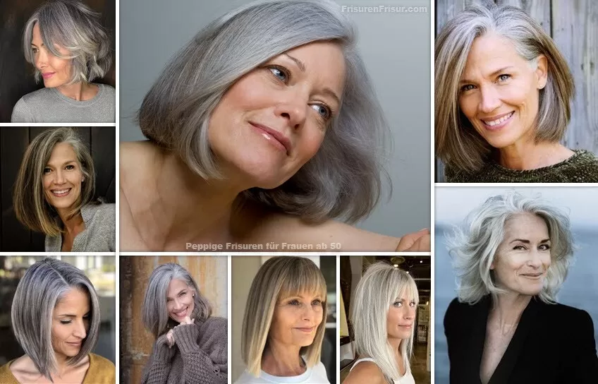 Peppige Frisuren für Frauen ab 50 **Trendy Looks für Jeden Stil** Peppige Frisuren für Frauen ab 50 **Trendy Looks für Jeden Stil** Frisuren Damen