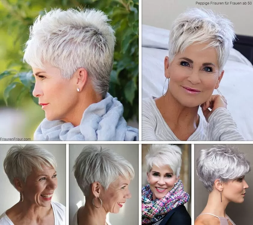 Peppige Frisuren für Frauen ab 50 **Trendy Looks für Jeden Stil** Peppige Frisuren für Frauen ab 50 **Trendy Looks für Jeden Stil** Frisuren Damen