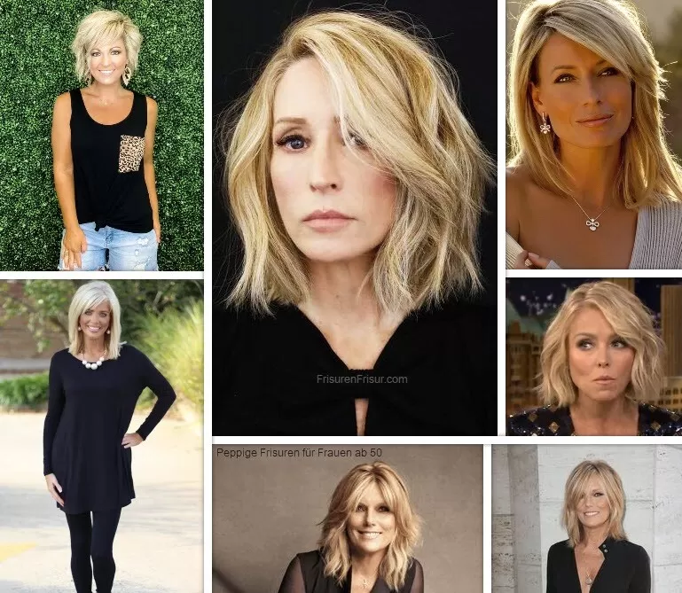 Peppige Frisuren für Frauen ab 50 **Trendy Looks für Jeden Stil** Peppige Frisuren für Frauen ab 50 **Trendy Looks für Jeden Stil** Frisuren Damen