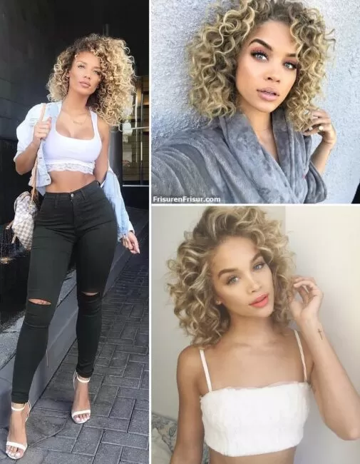 Schulterlange Frisuren für Naturlocken *Die Schönsten Styles und Tipps* Frisuren Lockige Haare Mittellange Haare 