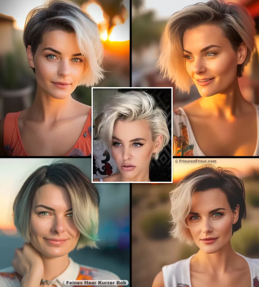 Feines Haar Trifft Kurzer Bob *Beste aus beiden Welten Kombiniert* Bob Frisuren Kurzhaarfrisuren 