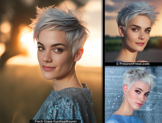 Grau Pixie Cut Für ältere Frauen Frech Graue Kurzhaarfrisuren *Der Neue Trend – Neues Aussehen* – Frisuren