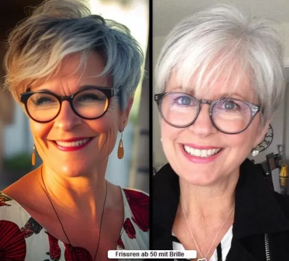 Stylische Frisuren ab 50 mit Brille | *Tipps für Einen Jüngeren Look* Frisuren Damen 