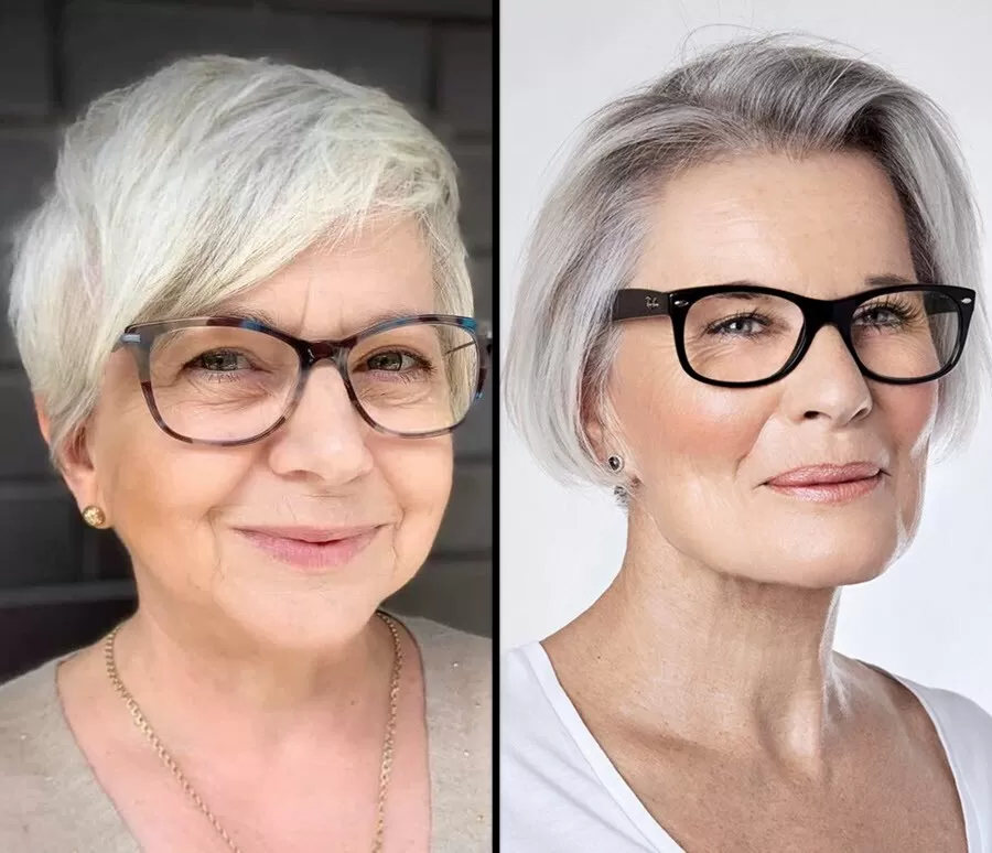 Stylische Frisuren ab 50 mit Brille | *Tipps für Einen Jüngeren Look* Frisuren Damen 