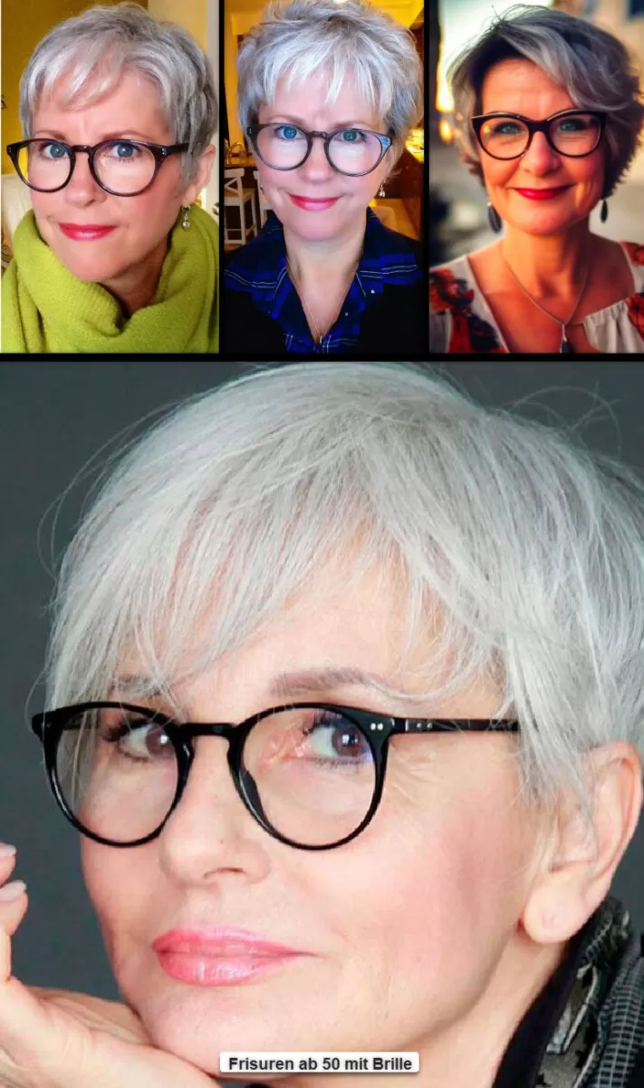 Stylische Frisuren ab 50 mit Brille | *Tipps für Einen Jüngeren Look* Frisuren Damen 