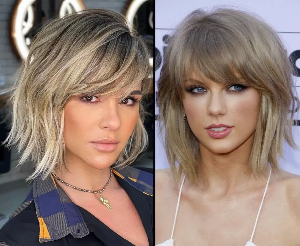 Gestufter Long Bob mit Schrägem Pony *Ein unverzichtbarer Trend!* Bob Frisuren Frisuren 