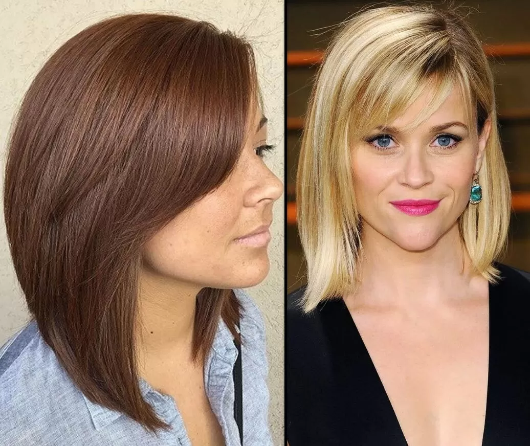 Gestufter Long Bob mit Schrägem Pony *Ein unverzichtbarer Trend!* Bob Frisuren Frisuren 