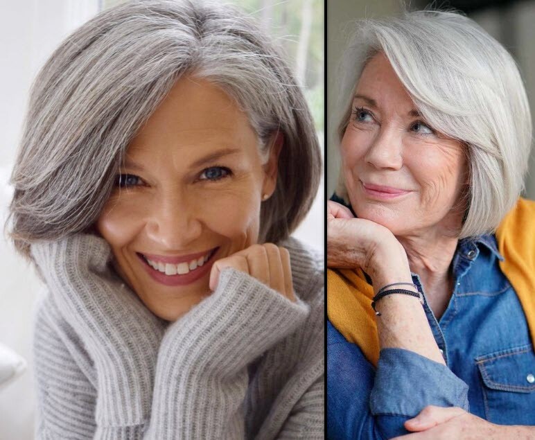 Frisuren Für Graue Haare ab 60 | *Jünger Aussehen Mit*! Frisuren Frisuren Damen Kurzhaarfrisuren Mittellange Haare 