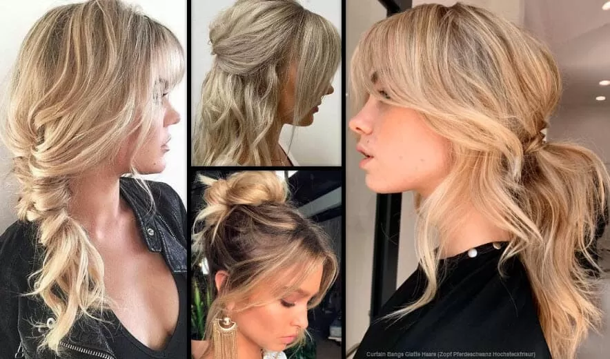Curtain Bangs Glatte Haare | *Der Trendige Vorhang Pony* Frisuren Damen 