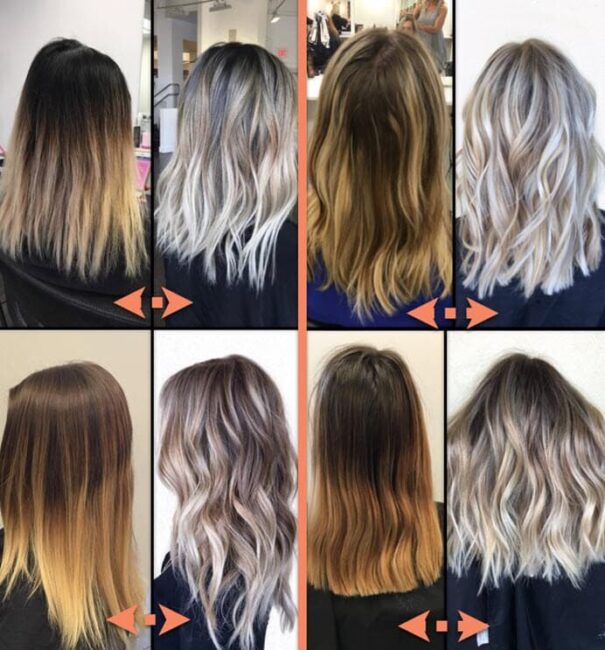 Wunderschne Balayage Aschblond Kurzhaar Bild