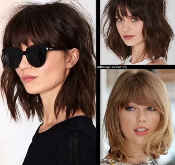 Mittellange Haare mit Pony | *Dein Guide für den Trendlook* Frisuren Mittellange Haare 