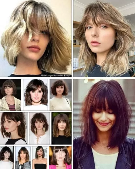 Mittellange Haare mit Pony | *Dein Guide für den Trendlook* Frisuren Mittellange Haare 