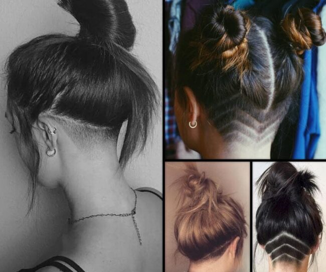 Nacken Langhaar Undercut Frauen