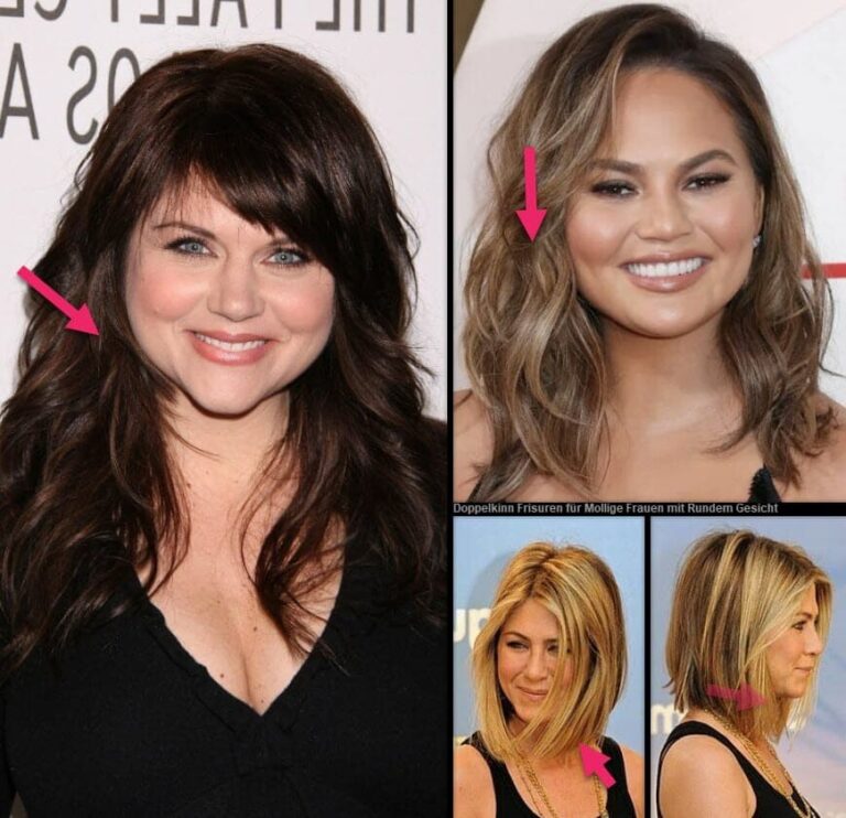 Frisuren Für Rundes Gesicht Mit Doppelkinn Halblang Doppelkinn Frisuren für Mollige Frauen mit Rundem Gesicht *Styling