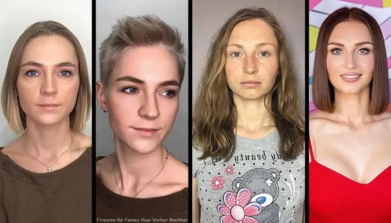 Frisuren für Feines Haar Vorher Nachher | **Wunder Erleben** Frisuren Frisuren Damen 