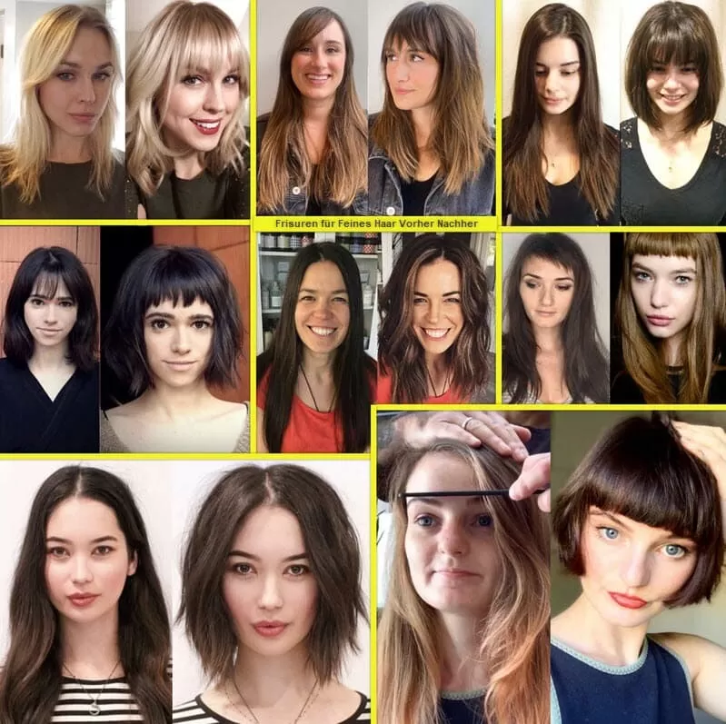 Frisuren für Feines Haar Vorher Nachher | **Wunder Erleben** Frisuren Frisuren Damen 