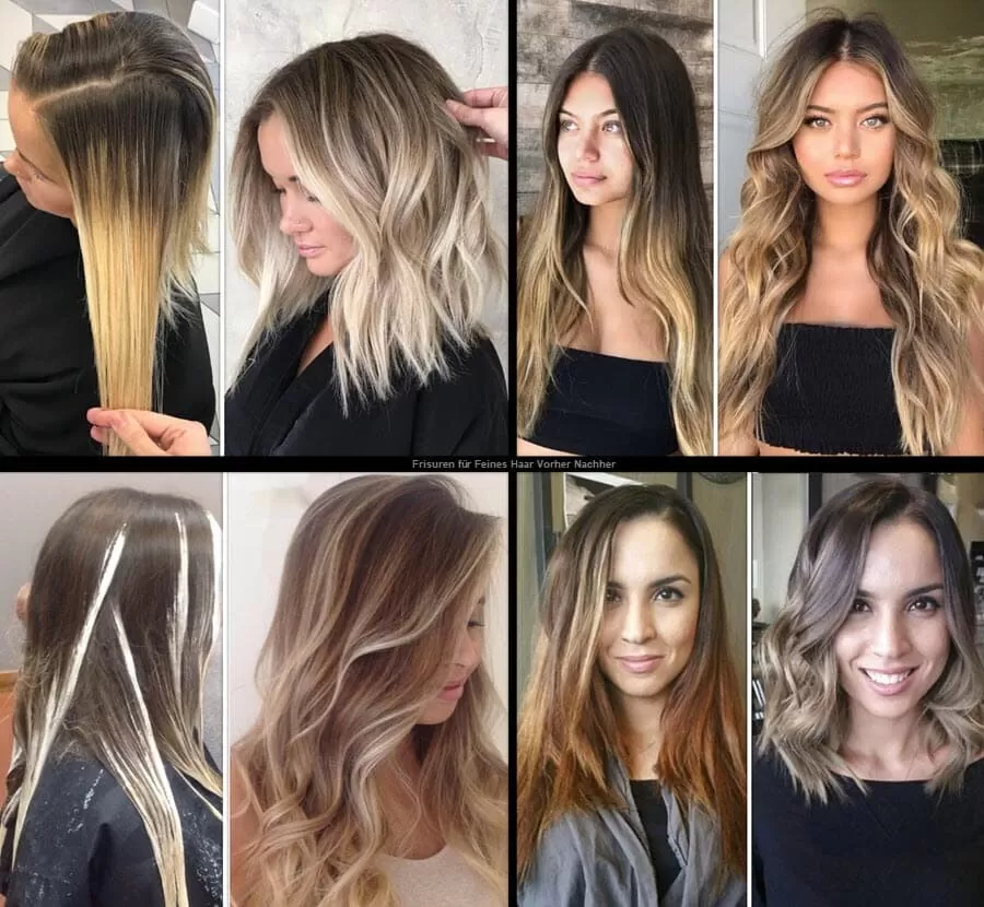 Frisuren für Feines Haar Vorher Nachher | **Wunder Erleben** Frisuren Frisuren Damen 