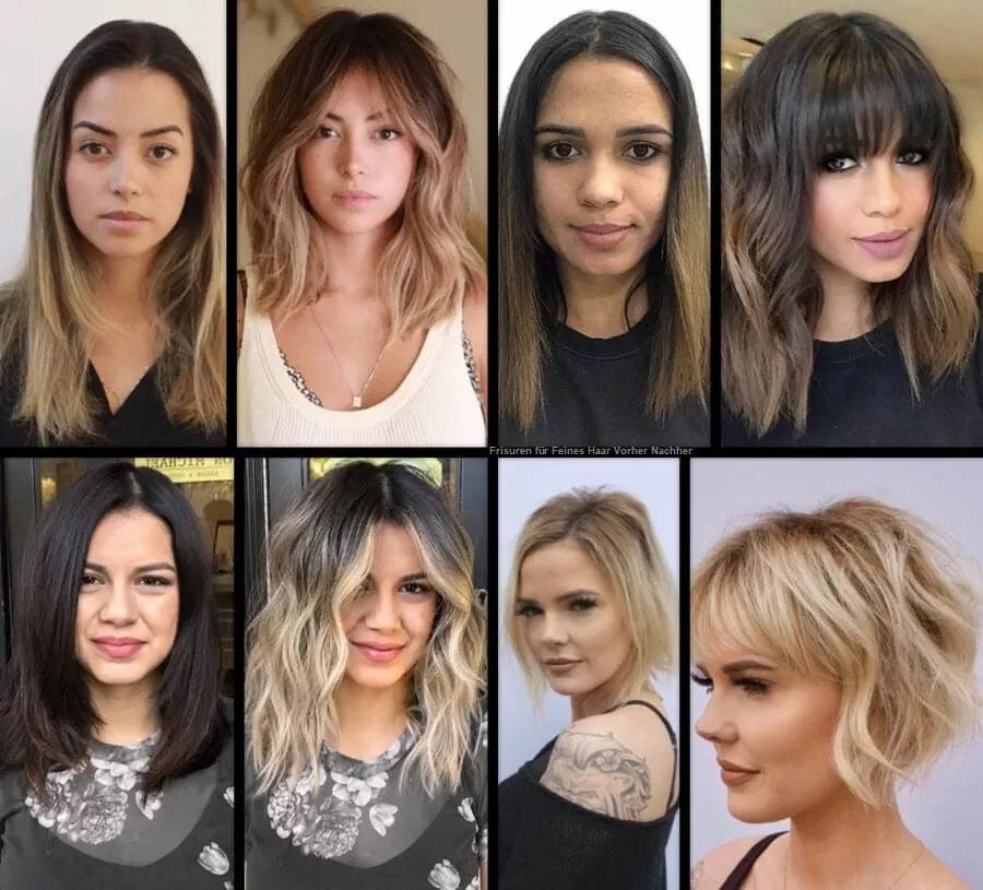 Frisuren für Feines Haar Vorher Nachher | **Wunder Erleben** Frisuren Frisuren Damen 