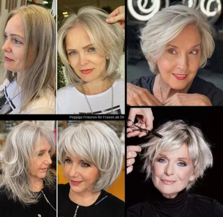 Peppige Frisuren für Frauen ab 50 **Trendy Looks für Jeden Stil** Peppige Frisuren für Frauen ab 50 **Trendy Looks für Jeden Stil** Frisuren Damen