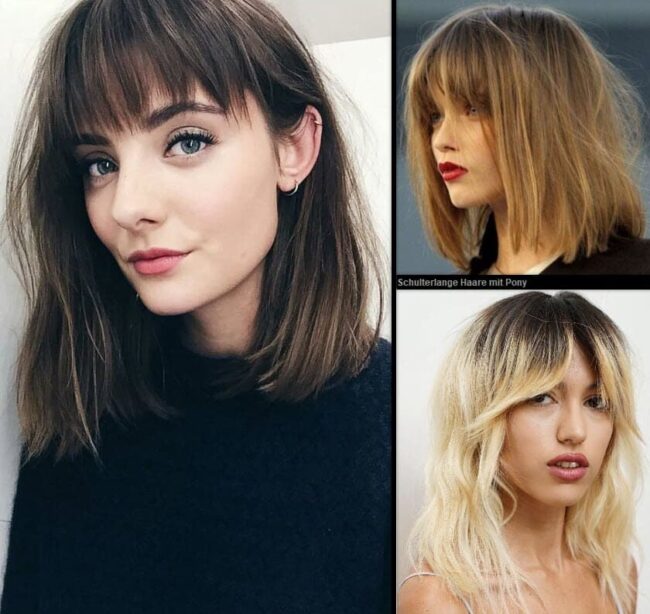 Schulterlange Frisuren Mit Pony