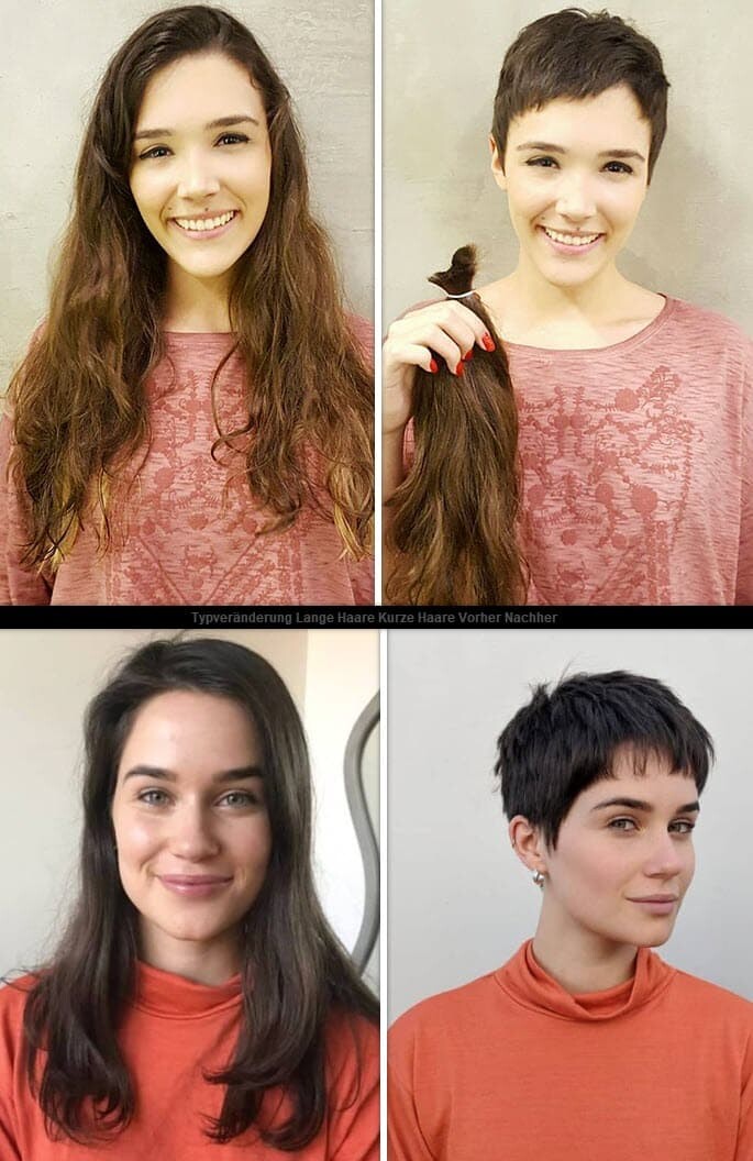 Typveränderung Lange Haare Kurze Haare Vorher Nachher | *Verwandlung* Frisuren Frisuren Damen Kurzhaarfrisuren 