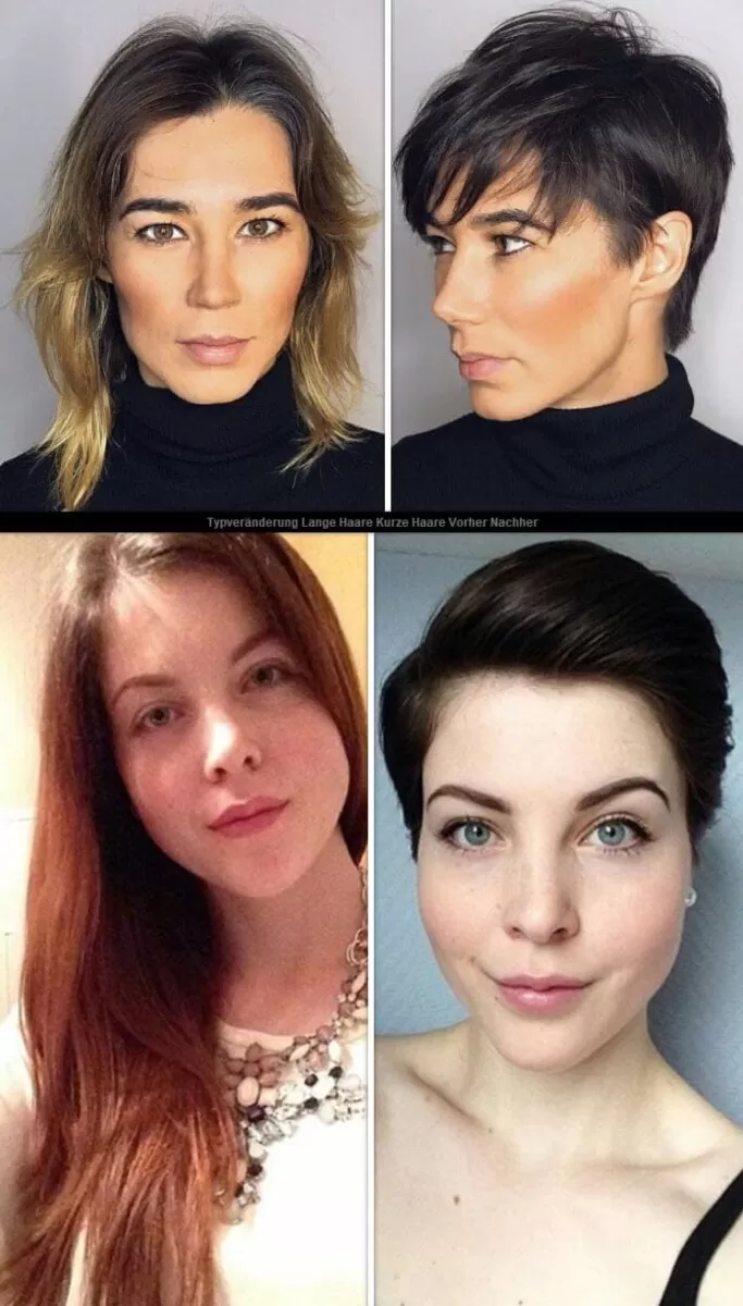 Typveränderung Lange Haare Kurze Haare Vorher Nachher | *Verwandlung* Frisuren Frisuren Damen Kurzhaarfrisuren 