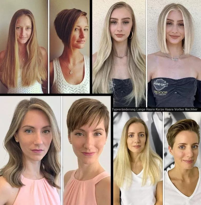 Typveränderung Lange Haare Kurze Haare Vorher Nachher | *Verwandlung* Frisuren Frisuren Damen Kurzhaarfrisuren 