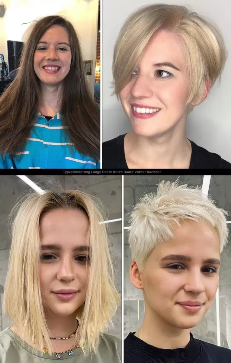 Typveränderung Lange Haare Kurze Haare Vorher Nachher | *Verwandlung* Frisuren Frisuren Damen Kurzhaarfrisuren 