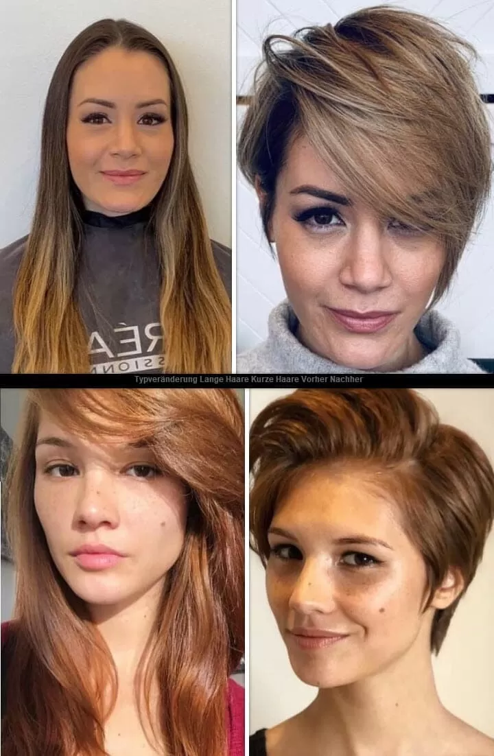 Typveränderung Lange Haare Kurze Haare Vorher Nachher | *Verwandlung* Frisuren Frisuren Damen Kurzhaarfrisuren 