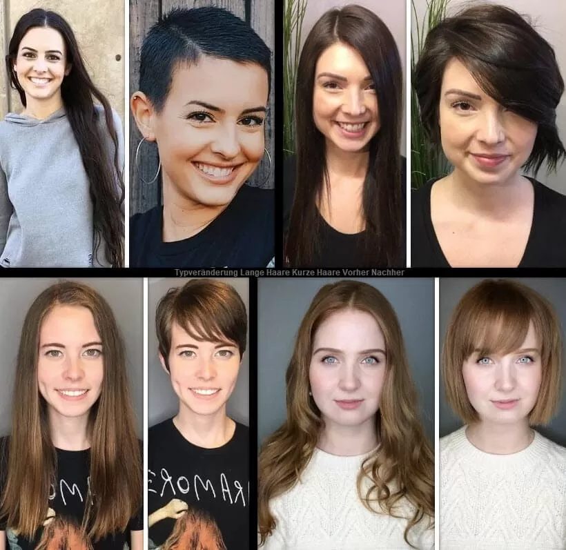 Typveränderung Lange Haare Kurze Haare Vorher Nachher | *Verwandlung* Frisuren Frisuren Damen Kurzhaarfrisuren 