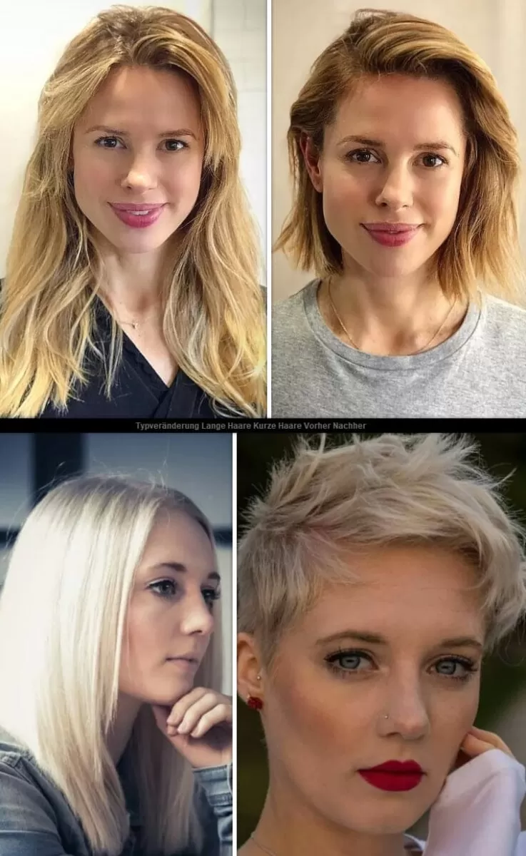 Typveränderung Lange Haare Kurze Haare Vorher Nachher | *Verwandlung* Frisuren Frisuren Damen Kurzhaarfrisuren 