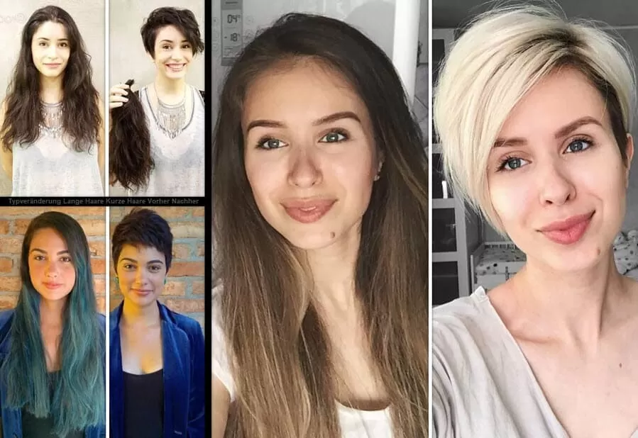 Typveränderung Lange Haare Kurze Haare Vorher Nachher | *Verwandlung* Frisuren Frisuren Damen Kurzhaarfrisuren 