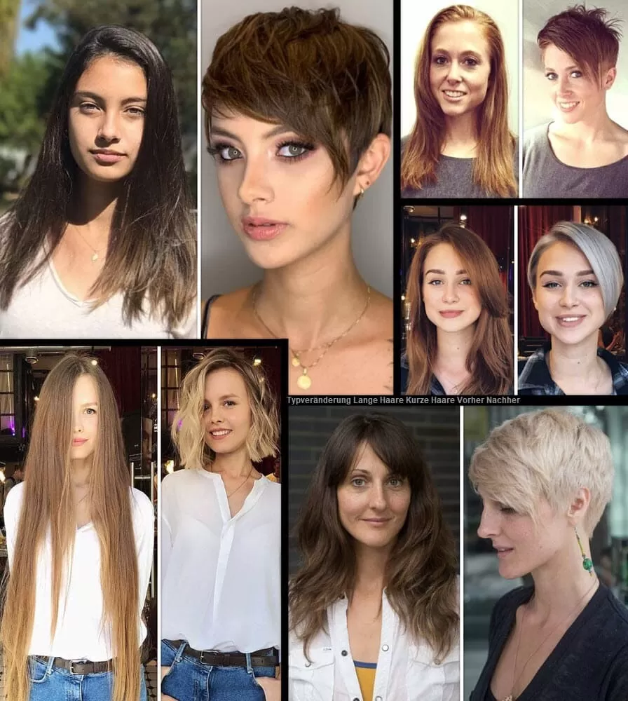 Typveränderung Lange Haare Kurze Haare Vorher Nachher | *Verwandlung* Frisuren Frisuren Damen Kurzhaarfrisuren 