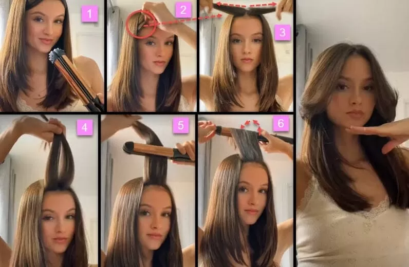 Curtain Bangs Stylen ⭐ Verwandeln Sie Ihren Look mit diesen Tipps! ⭐ Frisuren Damen Haarpflege 