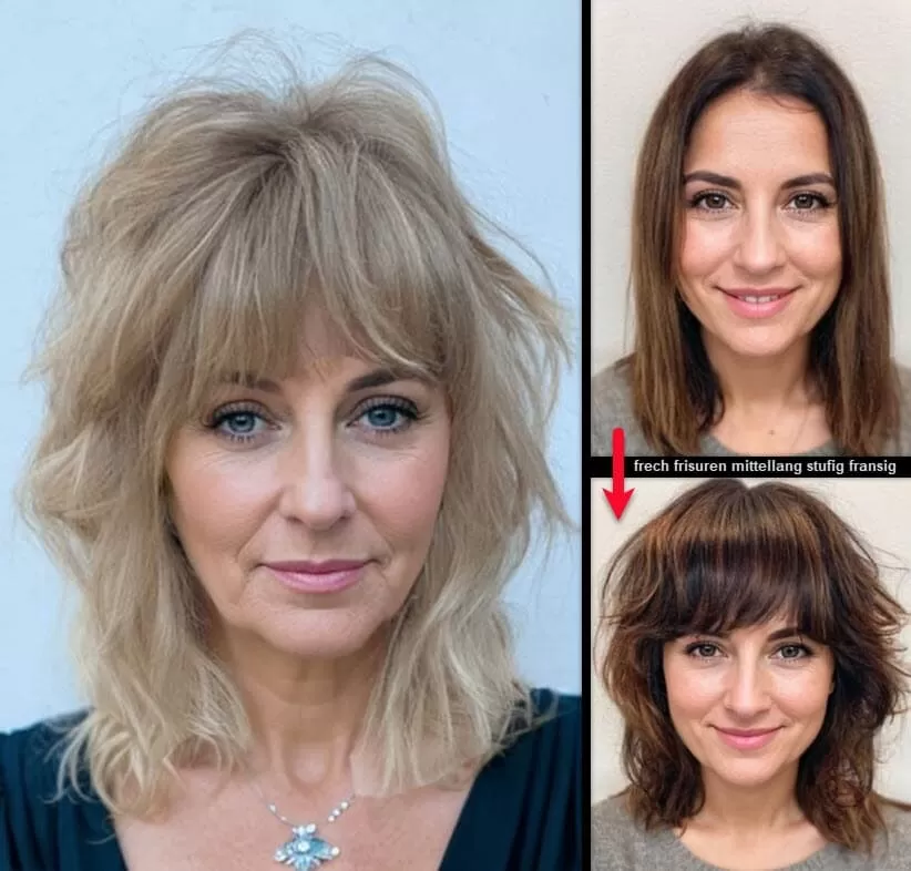 Frech Frisuren Mittellang Stufig Fransig (Der neue Trend in 2023!) Frisuren Mittellang Mittellange Haare 